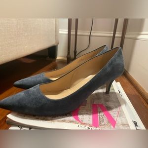J. Crew Kitten Heels - Slate Blue Suede, size 9